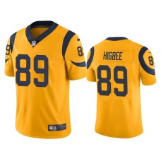 Men's Los Angeles Rams #89 Nike Tyler Higbee Gold Color Rush Limited Jersey