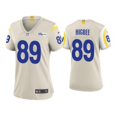 Women's Los Angeles Rams #89 Tyler Higbee Bone Game Jersey