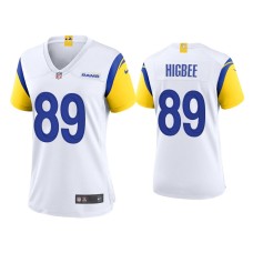 Women's Los Angeles Rams #89 Tyler Higbee White Alternate Game Jersey