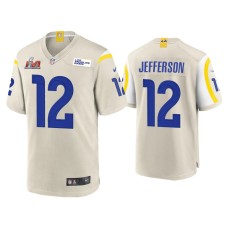 Men's Los Angeles Rams #12 Van Jefferson Super Bowl LVI Bone Game Jersey