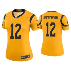 Women's Los Angeles Rams #12 Color Rush Legend Van Jefferson Gold Jersey