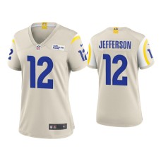 Women's Los Angeles Rams #12 Van Jefferson Bone Game Jersey