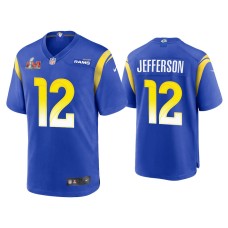 Men's Los Angeles Rams #12 Van Jefferson Super Bowl LVI Royal Game Jersey