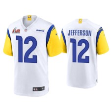 Men's Los Angeles Rams #12 Van Jefferson Super Bowl LVI White Game Jersey