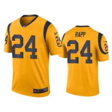 Men's Los Angeles Rams #24 Taylor Rapp Gold NFL Draft Color Rush Legend Jersey