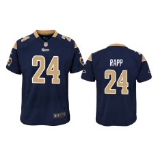 Men's Los Angeles Rams #24 Taylor Rapp Navy NFL Draft Game Jersey