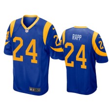 Men's Los Angeles Rams #24 Taylor Rapp Royal NFL Draft Game Jersey