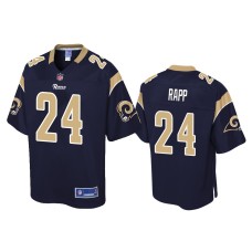 Men's Los Angeles Rams #24 Taylor Rapp Navy Pro Line Jersey