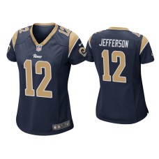 Men's Los Angeles Rams #12 Van Jefferson Navy 2020 NFL Draft Game Jersey