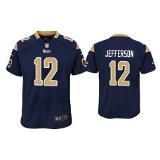 Men's Los Angeles Rams #12 Van Jefferson Navy 2020 NFL Draft Game Jersey