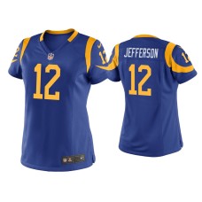 Men's Los Angeles Rams #12 Van Jefferson Royal 2020 NFL Draft Game Jersey