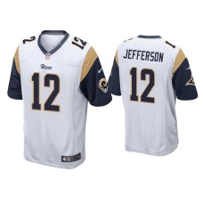 Men's Los Angeles Rams #12 Van Jefferson White 2020 NFL Draft Game Jersey