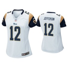 Men's Los Angeles Rams #12 Van Jefferson White 2020 NFL Draft Game Jersey