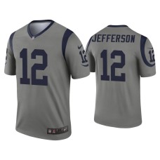 Men's Los Angeles Rams #12 Van Jefferson Gray Inverted Legend Jersey