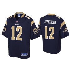 Men's Los Angeles Rams #12 Van Jefferson Navy Pro Line Jersey