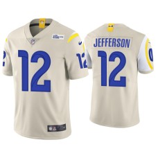 Men's Los Angeles Rams #12 Van Jefferson Vapor Limited Bone Jersey