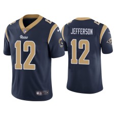 Men's Los Angeles Rams #12 Van Jefferson Navy 2020 NFL Draft Vapor Limited Jersey