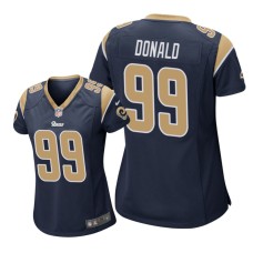 Women's Los Angeles Rams #99 Navy Aaron Donald Nike Game Jersey