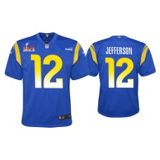 Youth Los Angeles Rams #12 Van Jefferson Super Bowl LVI Royal Game Jersey