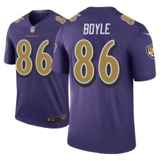 Men's Baltimore Ravens #86 Nick Boyle Purple Nike legend color rush Jersey