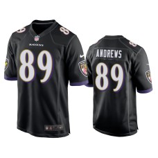 Men's Baltimore Ravens #89 Black Mark Andrews Nike Game Jersey