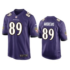 Men's Baltimore Ravens #89 Purple Mark Andrews Nike Game Jersey