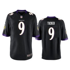 Men's Baltimore Ravens #9 Black Justin Tucker Nike Game Jersey