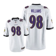 Men's Baltimore Ravens #98 White Brandon Williams Nike Game Jersey