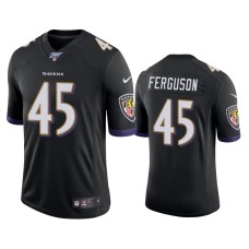 Men's Baltimore Ravens #45 Jaylon Ferguson 100th Season Black Vapor Limited Jersey