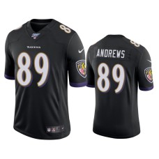 Men's Baltimore Ravens #89 Mark Andrews 100th Season Black Vapor Limited Jersey