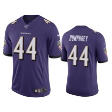 Men's Baltimore Ravens #44 Marlon Humphrey 100th Season Purple Vapor Limited Jersey