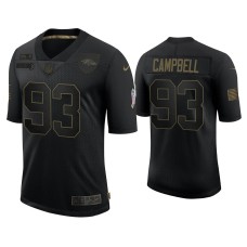 Men's Baltimore Ravens #93 Calais Campbell Black 2020 Salute To Service Limited Jersey