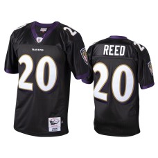 Men's Baltimore Ravens #20 Ed Reed Black 2004 Authentic Throwback Jersey