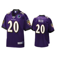 Men's Baltimore Ravens #20 Ed Reed Purple 2019 Hall of Fame Jersey