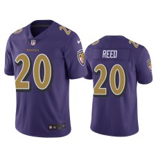 Men's Baltimore Ravens #20 Color Rush Limited Ed Reed Purple Jersey