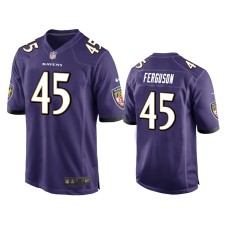 Men's Baltimore Ravens #45 Jaylon Ferguson Purple NFL Draft Game Jersey