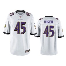 Men's Baltimore Ravens #45 Jaylon Ferguson White NFL Draft Game Jersey