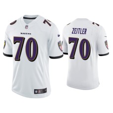 Men's Baltimore Ravens #70 Kevin Zeitler Vapor Limited White Jersey