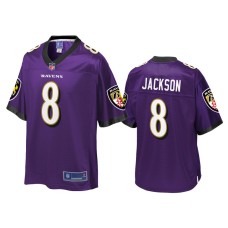 Men's Baltimore Ravens #8 Lamar Jackson Purple Player Jersey