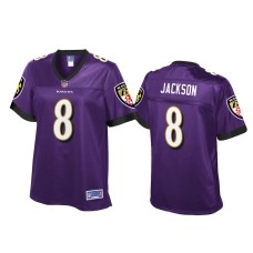 Women's Baltimore Ravens #8 Lamar Jackson Purple Player Jersey