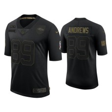 Men's Baltimore Ravens #89 Mark Andrews Black 2020 Salute to Service Limited Jersey