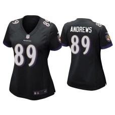 Women's Baltimore Ravens #89 Mark Andrews Black Game Jersey