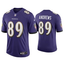 Men's Baltimore Ravens #89 Mark Andrews Purple Vapor Limited Jersey