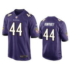 Men's Baltimore Ravens #44 Marlon Humphrey Purple Game Jersey