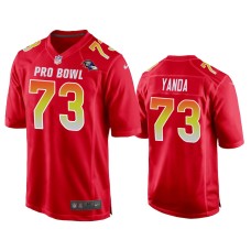 Men's Baltimore Ravens #73 Ravens Marshal Yanda AFC Nike Game Red Jersey - 2019 Pro Bowl