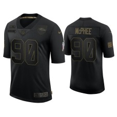 Men's Baltimore Ravens #90 Pernell McPhee Black 2020 Salute To Service Limited Jersey