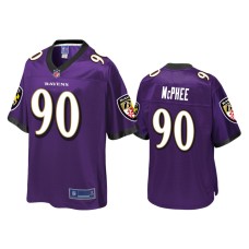 Men's Baltimore Ravens #90 Pernell McPhee Purple Pro Line Jersey