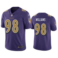 Men's Baltimore Ravens #98 Nike Brandon Williams Purple Color Rush Limited Jersey