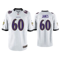 Men's Baltimore Ravens #60 Ja'Wuan James White Game Jersey