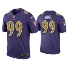 Men's Baltimore Ravens #99 Color Rush Legend Jayson Oweh Purple Jersey